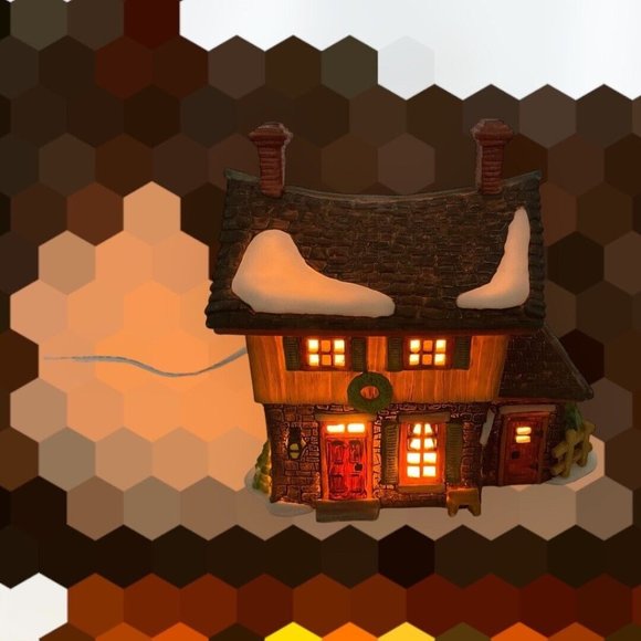 Dept 56 Heritage Village Collection "Ichabod Crane's Cottage" Retired Porcelain - Picture 6 of 16